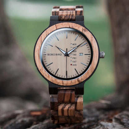 BOBOBIRD Men's Quartz Simple Fashion New Couple Wooden - Trend Fusion