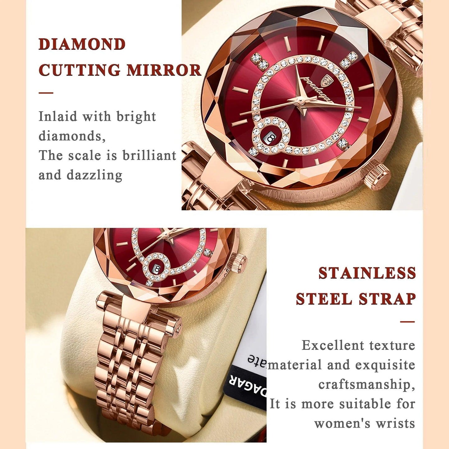 Women Luxury Wrist Watch Elegant High Quality Diamond - Trend Fusion