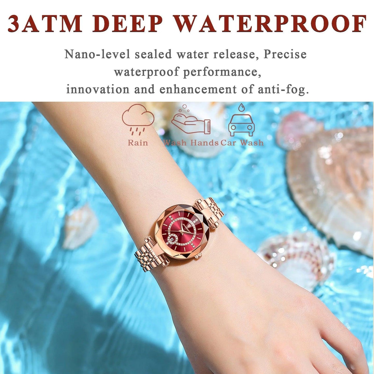 Women Luxury Wrist Watch Elegant High Quality Diamond - Trend Fusion