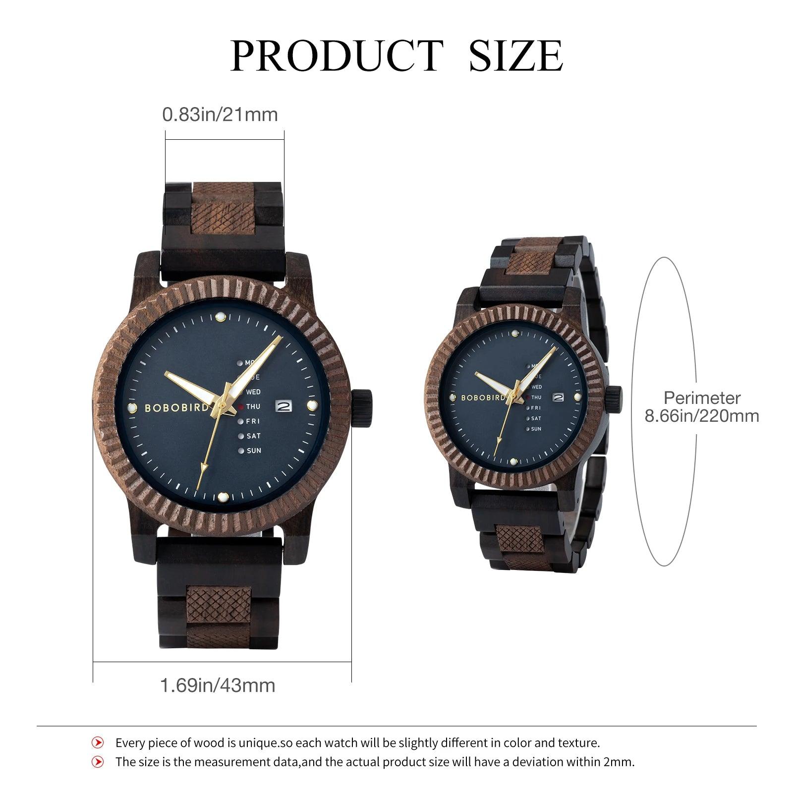 BOBOBIRD Men's Quartz Simple Fashion New Couple Wooden - Trend Fusion